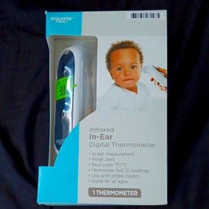 Equate Infrared 1-second In Ear Digital Thermometer For Kids and Adults NIB
